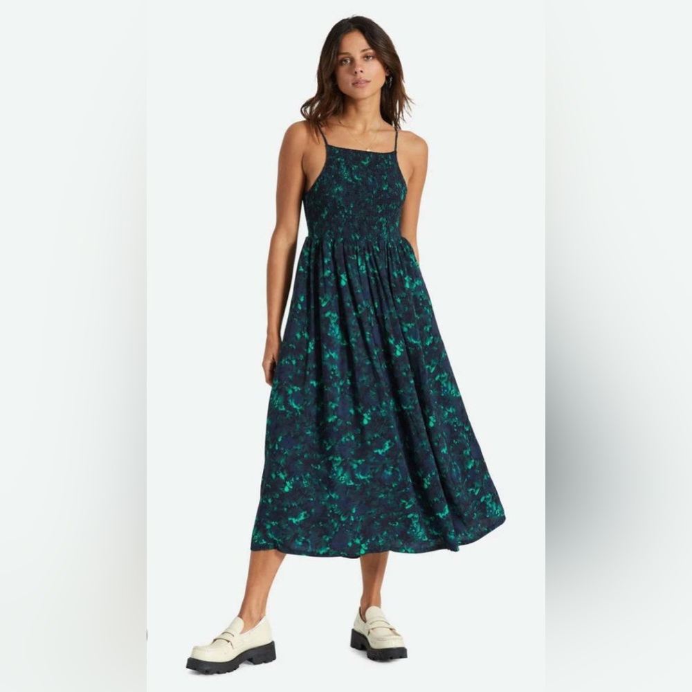 Brixton Green Blue capri midi Sundress